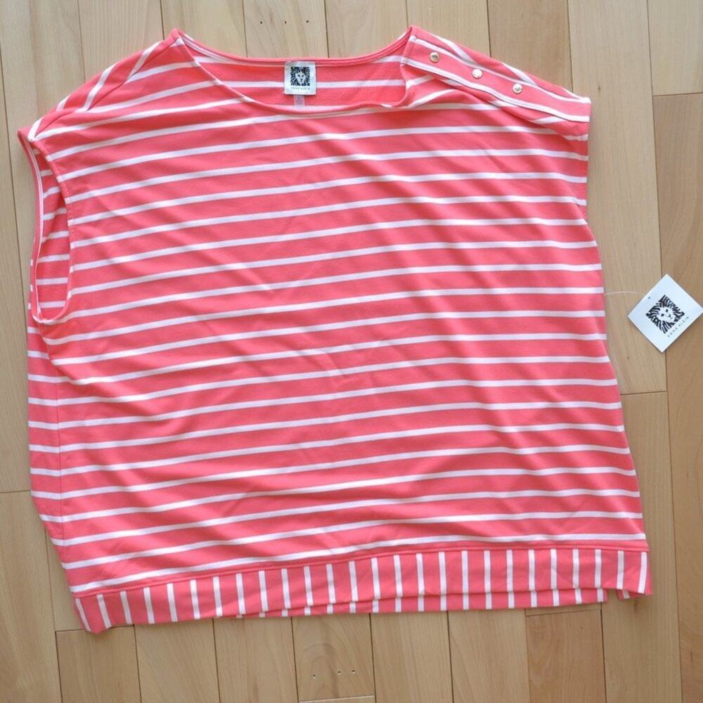 NWT Anne Klein Shirt Tank Top Size XL